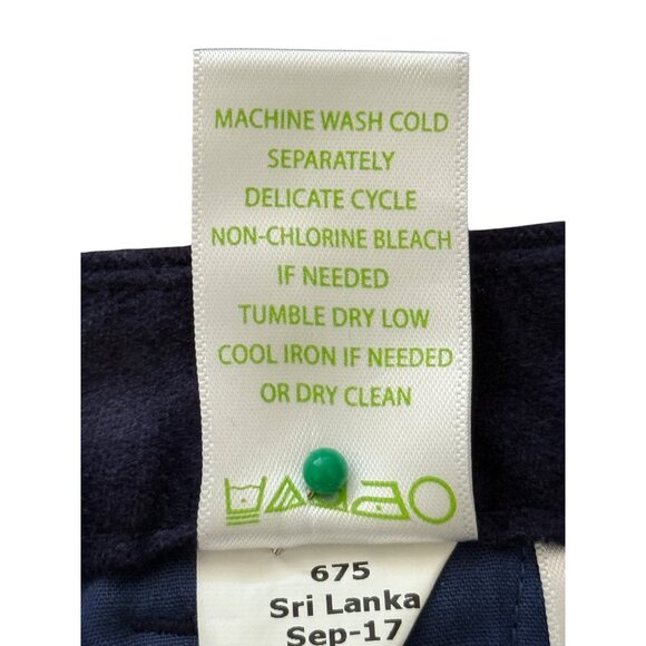 Lilly Pulitzer Velvet Short Adie Navy Blue Embroidered Gold Pineapple Size 2 - Picture 8 of 8